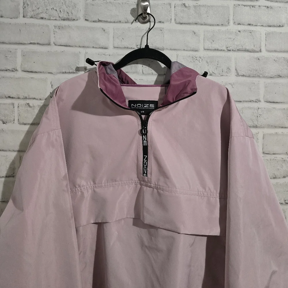 Noize Naomi Oversized Quarterzip Windbreaker Jacket Pink size L‎